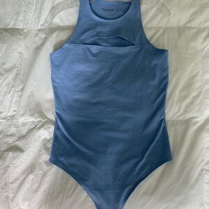Abercrombie & Fitch Blue Cut Out Tank Bodysuit